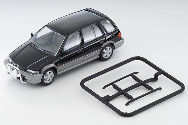 TOMYTEC TLVN 1/64 Honda Civic Shuttle Beagle (Black/Gray) 1994 LV-N293a - Image 2