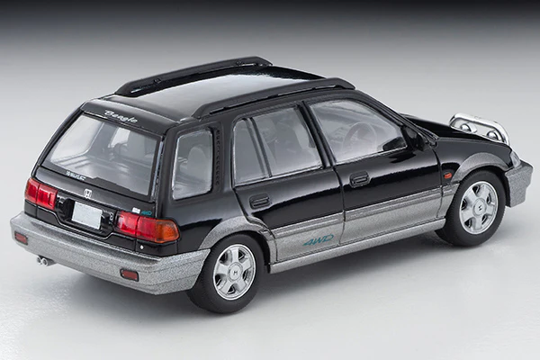TOMYTEC TLVN 1/64 Honda Civic Shuttle Beagle (Black/Gray) 1994 LV-N293a - Image 6