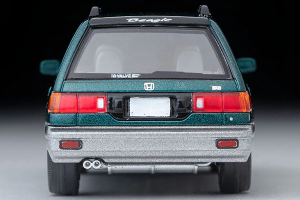 TOMYTEC TLVN 1/64 Honda Civic Shuttle Beagle (green/gray) 1994 LV-N293b - Image 2