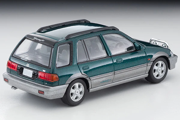 TOMYTEC TLVN 1/64 Honda Civic Shuttle Beagle (green/gray) 1994 LV-N293b - Image 5