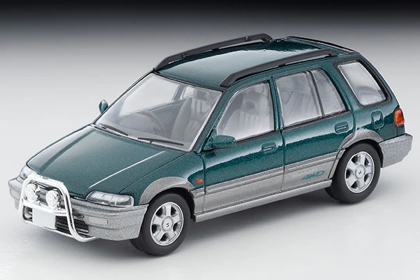 TOMYTEC TLVN 1/64 Honda Civic Shuttle Beagle (green/gray) 1994 LV-N293b - Image 6