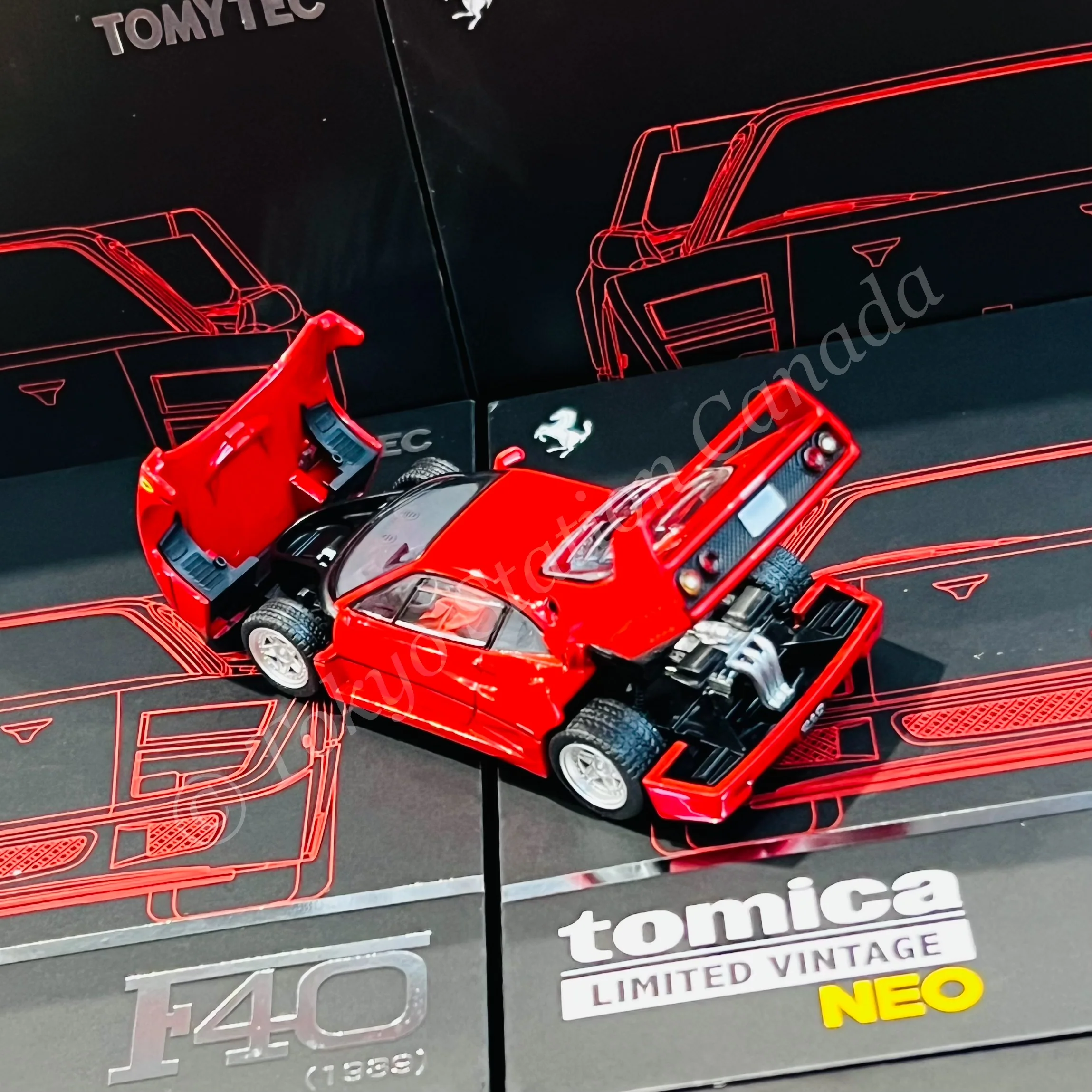 TOMYTEC TLVN 1/64 LV-N Ferrari F40 (1989) RED - Image 2