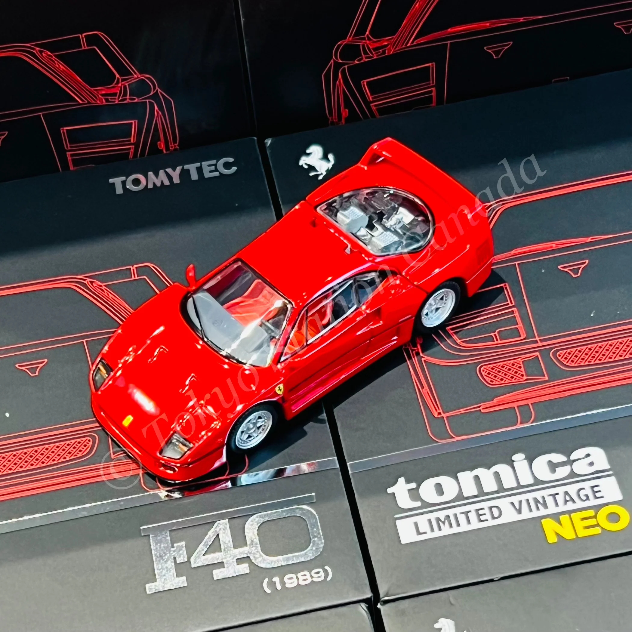 TOMYTEC TLVN 1/64 LV-N Ferrari F40 (1989) RED - Image 3