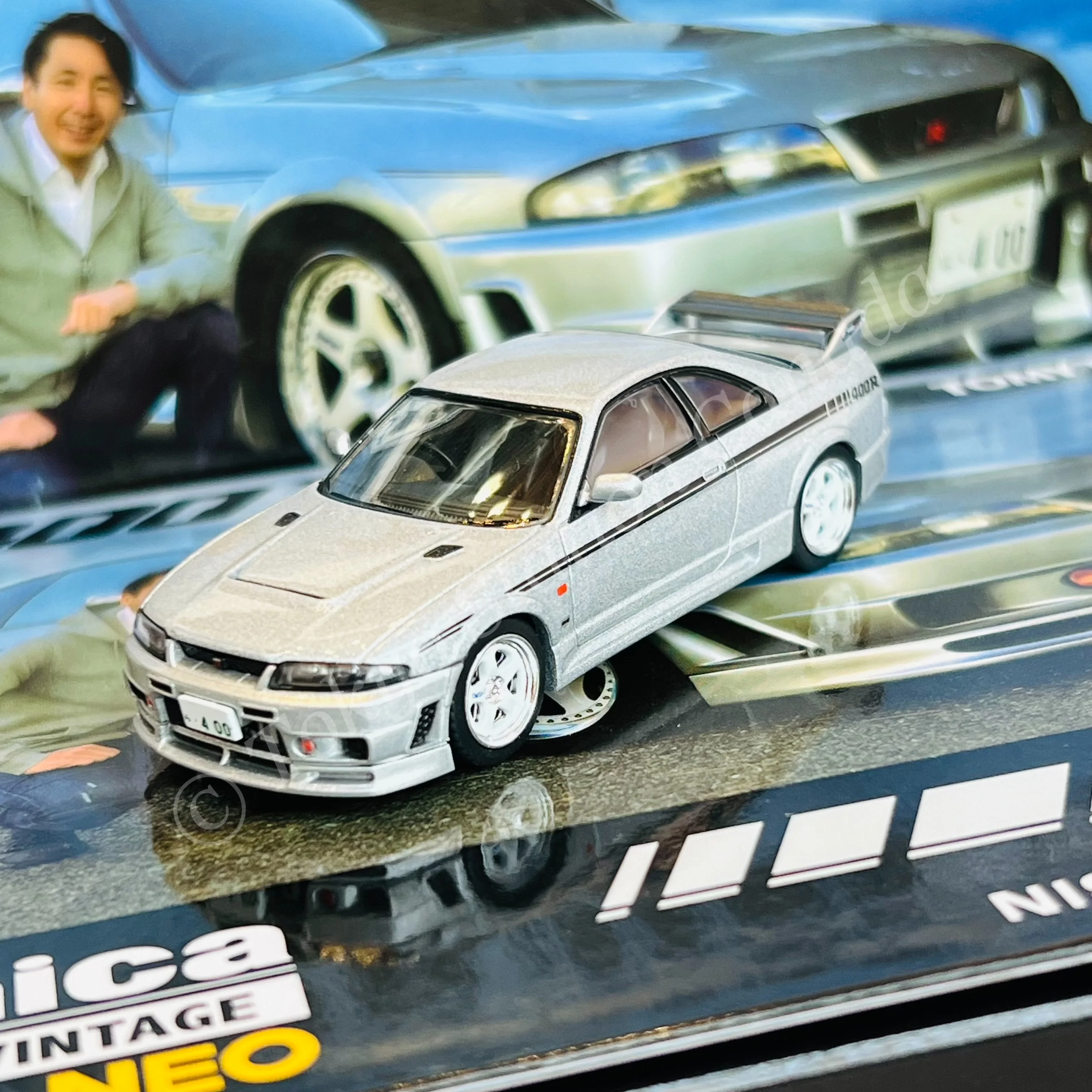 TOMYTEC TLVN 1/64 LV-N NISMO 400R Tsugio Matsuda Version Silver - Image 4