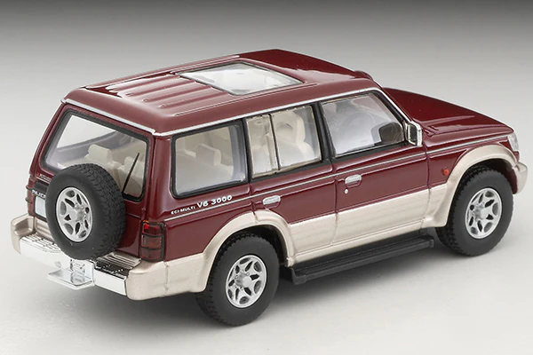 PREORDER TOMYTEC TLVN 1/64 Mitsubishi Pajero Mid Roof Wide VR (Red/Beige) 1996 LV-N206b (Approx. Release Date : Feb 2025 subject to manufacturer's final decision) - Image 6