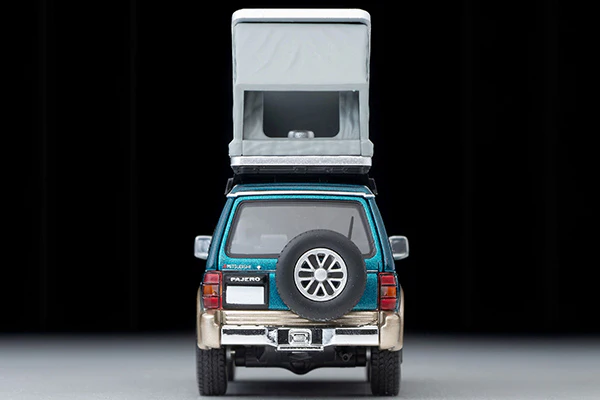 PREORDER TOMYTEC TLVN 1/64 Mitsubishi Pajero Mid Roof Wide VR with optional parts (green/beige) 1991 with tent and figure LV-N206c (Approx. Release Date : Feb 2025 subject to manufacturer's final decision) - Image 2