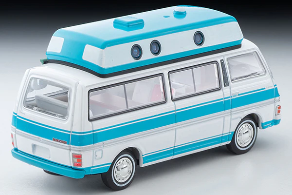TOMYTEC TLVN 1/64 Nissan CARAVAN Camper White/Sky Blue 1973 LV-N312a - Image 2