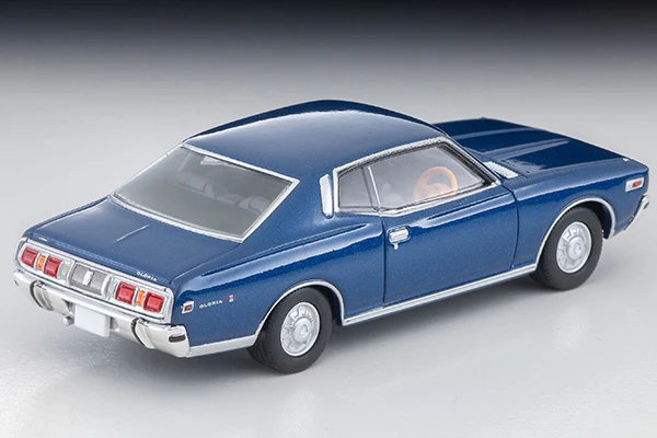 TOMYTEC TLVN 1/64 Nissan Gloria 2-door HT 2800 SGL (navy blue) 1975 LV-N359a - Image 2