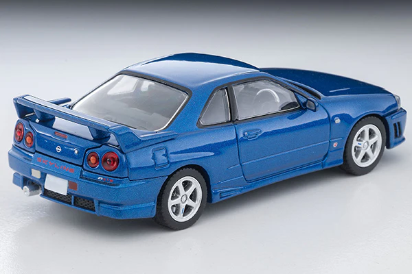 TOMYTEC TLVN 1/64 Nissan Skyline 2-door sports coupe 25GT TURBO with optional parts (blue) 2000 LV-N353b - Image 2