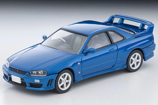 TOMYTEC TLVN 1/64 Nissan Skyline 2-door sports coupe 25GT TURBO with optional parts (blue) 2000 LV-N353b - Image 3