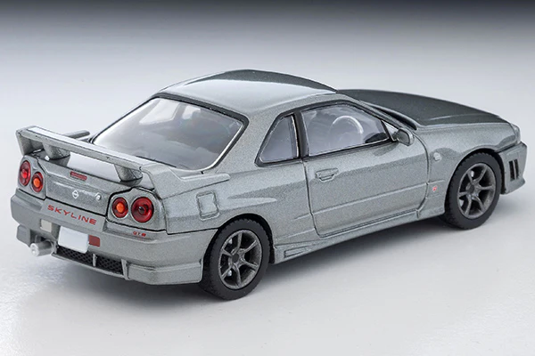 TOMYTEC TLVN 1/64 Nissan Skyline 2-door sports coupe 25GT TURBO with optional parts (silver) 2000 LV-N353a - Image 2