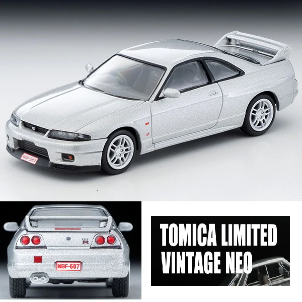 TOMYTEC TLVN 1/64 Nissan Skyline GT-R Nurburgring Time Attack Silver LV-N308b