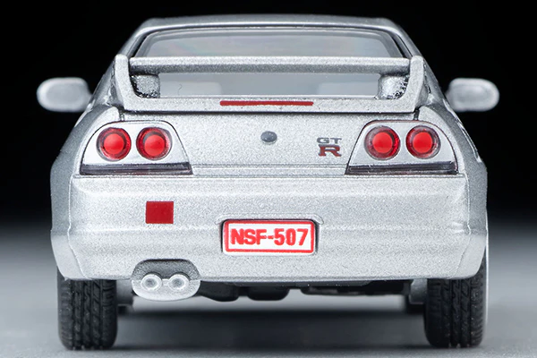 TOMYTEC TLVN 1/64 Nissan Skyline GT-R Nurburgring Time Attack Silver LV-N308b - Image 2