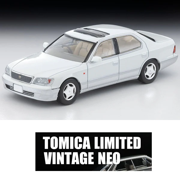 PREORDER TOMYTEC TLVN 1/64 Toyota Celsior C-Spec F Package (Pearl White/Silver) 1997 LV-N356a (Approx. Release Date : FEB 2026 subject to manufacturer's final decision)