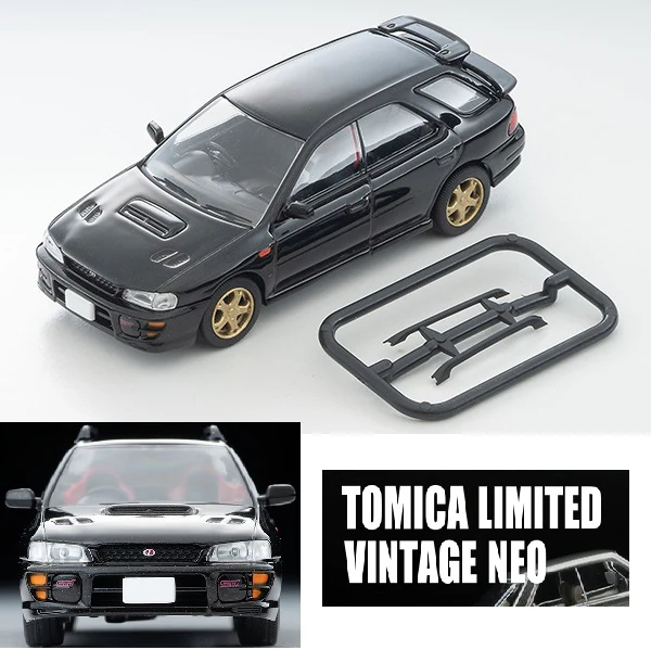 TOMYTEC TLVN 1/64 Subaru Impreza Pure Sports Wagon WRX STi Ver.V (Black) 1998 LV-N281d - Image 3