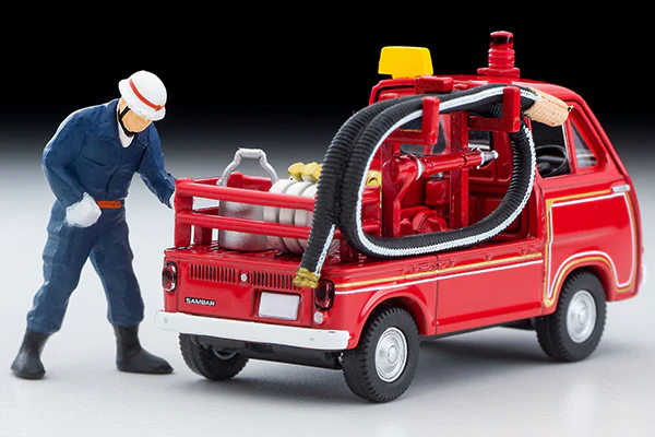 TOMYTEC TLV 1/64 Subaru Sambar Pump Fire Engine (with figure) LV-68c - Image 2