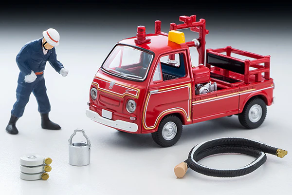 TOMYTEC TLV 1/64 Subaru Sambar Pump Fire Engine (with figure) LV-68c - Image 3