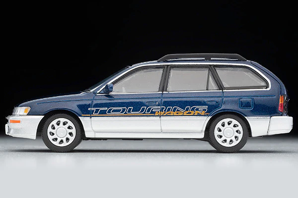TOMYTEC TLVN 1/64 Toyota Corolla Wagon L Touring w/option (blue/silver) 1996 LV-N287a - Image 3