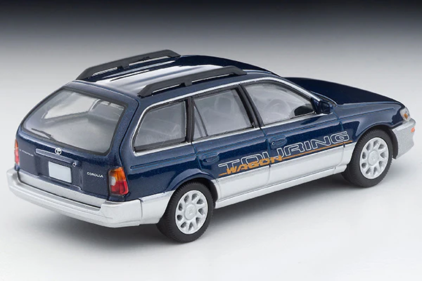 TOMYTEC TLVN 1/64 Toyota Corolla Wagon L Touring w/option (blue/silver) 1996 LV-N287a - Image 4