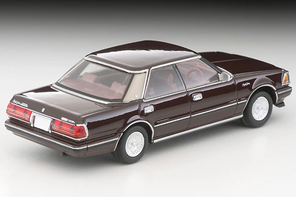 TOMYTEC TLVN 1/64 Toyota Crown Hardtop Supercharged Royal Saloon (Wine) 1985 LV-N175c - Image 2