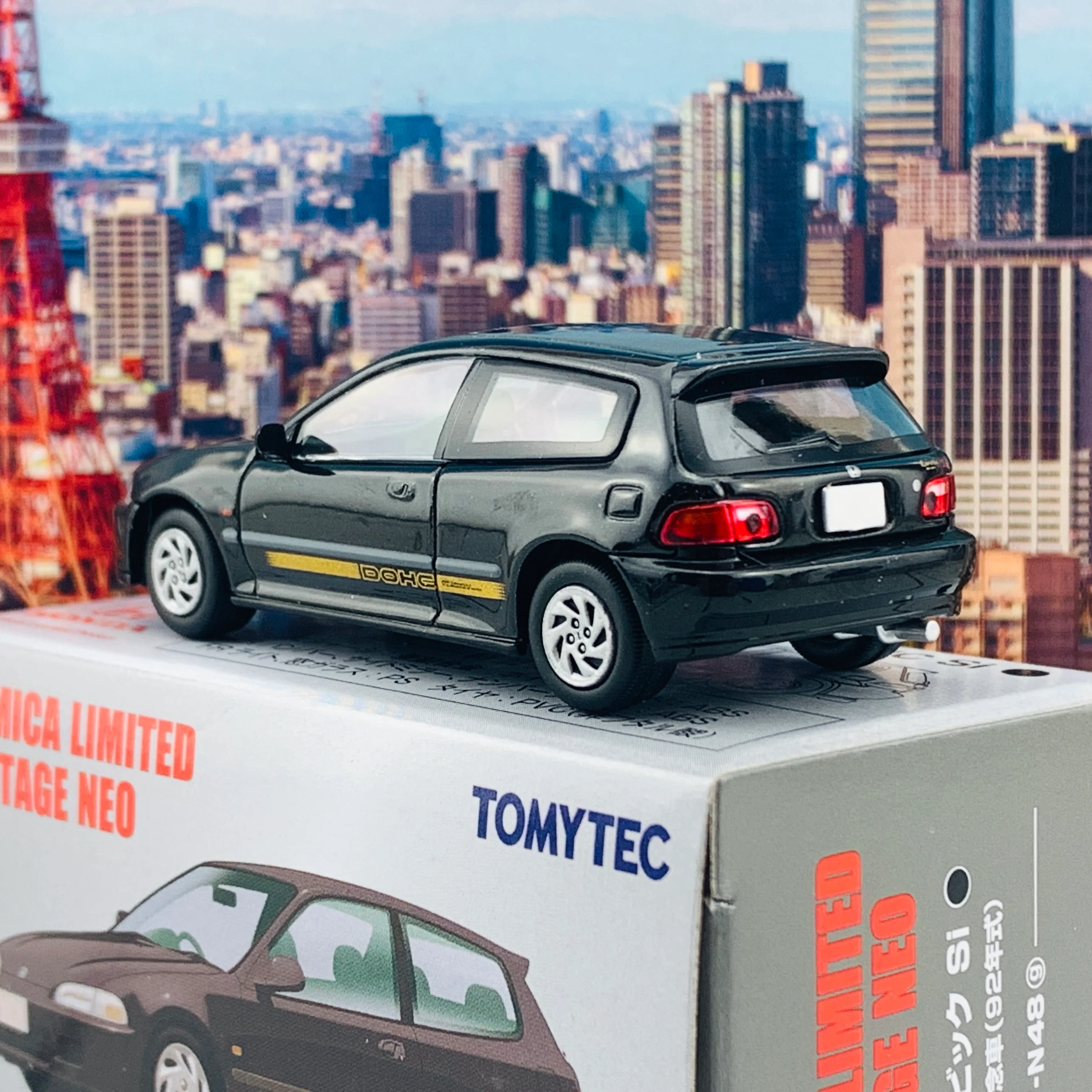 Tomytec Tomica Limited Neo Honda Civic Si 20th Anniversary Car Black LV-N48g - Image 3