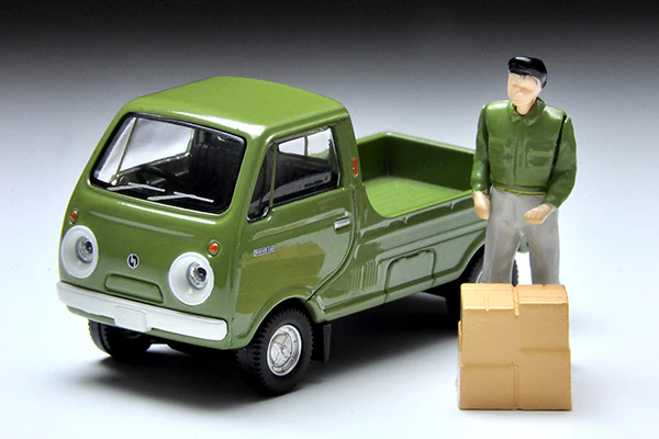 Tomytec Tomica Limited Vintage 1/64 Mazda Porter Cab one side open Green LV-185a - Image 4