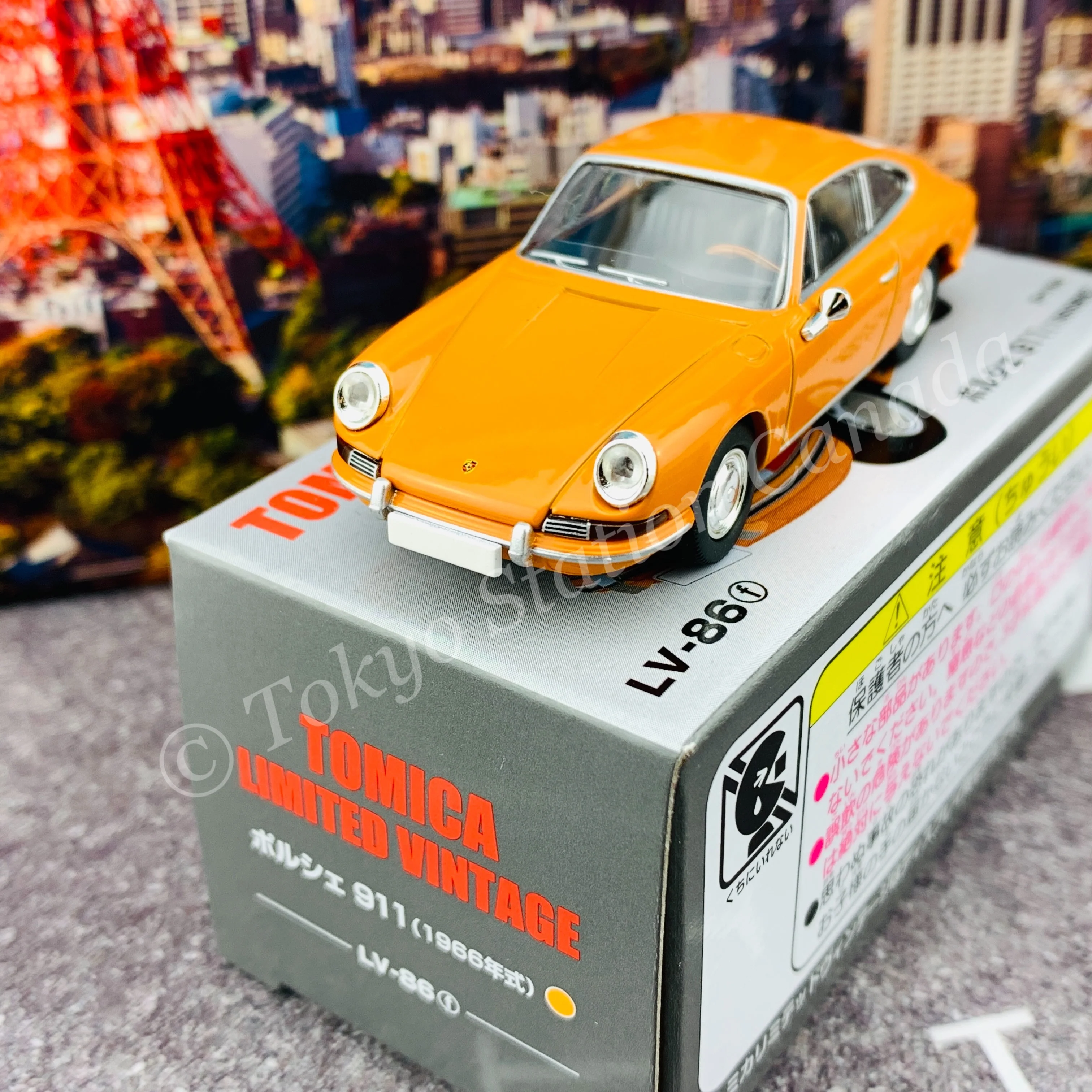 Tomytec Tomica Limited Vintage 1/64 Porsche 911 Yellow LV-86f - Image 2