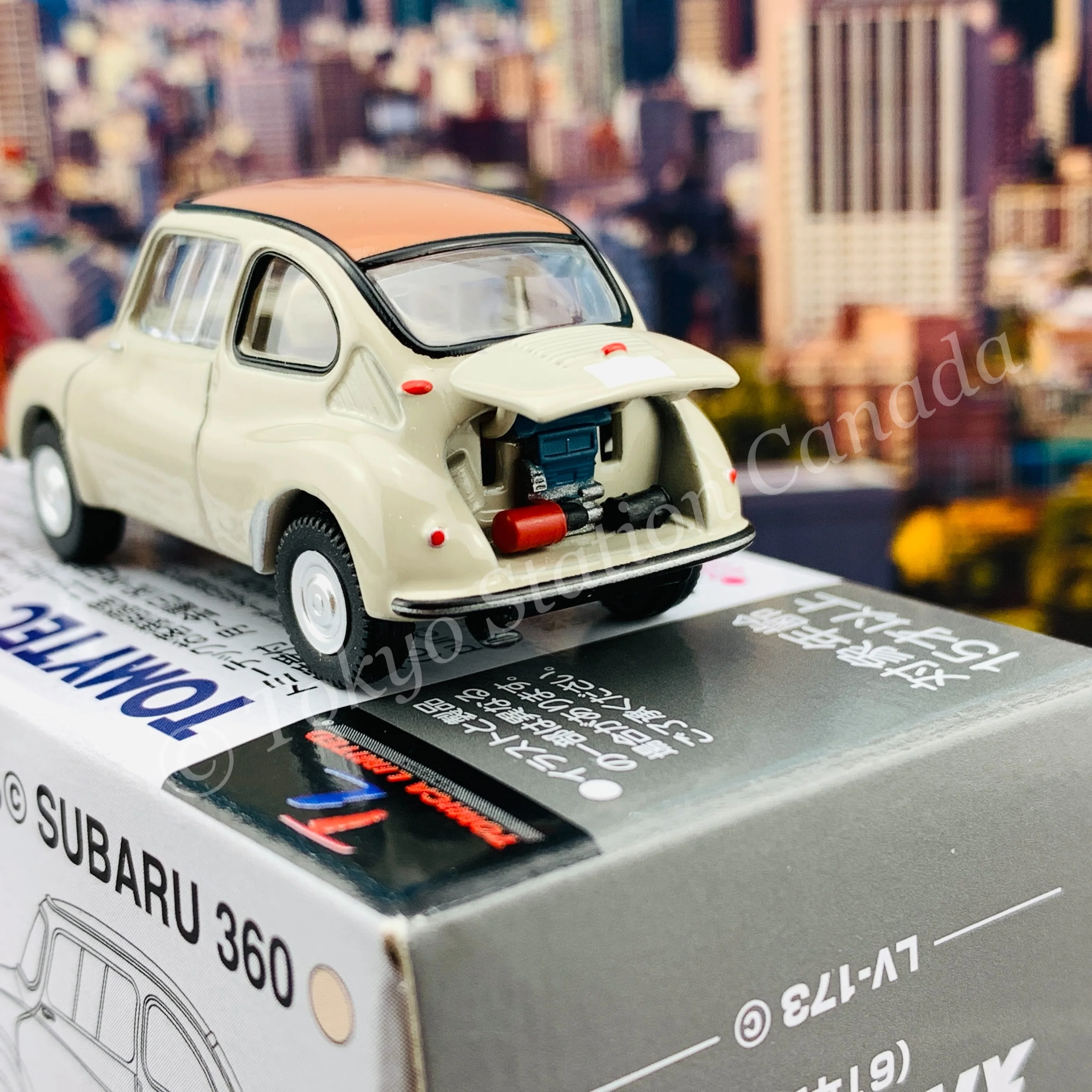 Tomytec Tomica Limited Vintage 1/64 Subaru 360 (beige) 1961 model LV-173c - Image 6