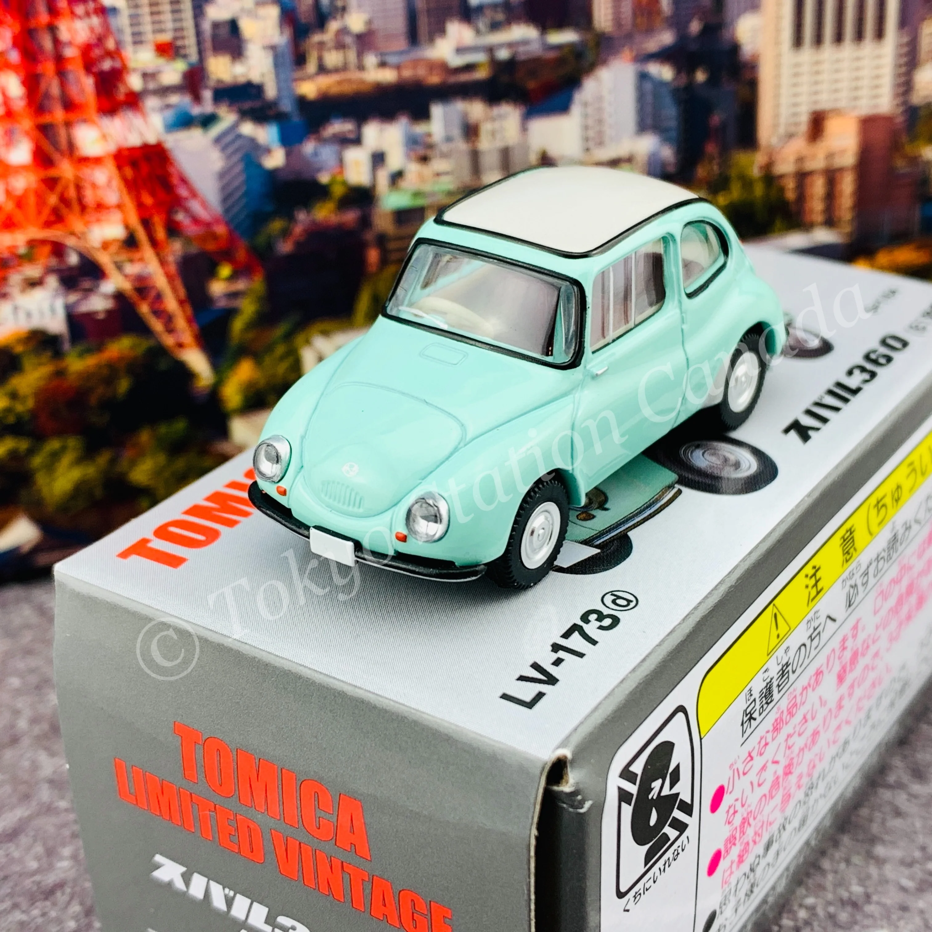 Tomytec Tomica Limited Vintage 1/64 Subaru 360 (Light Green) 1961 model LV-173d - Image 2