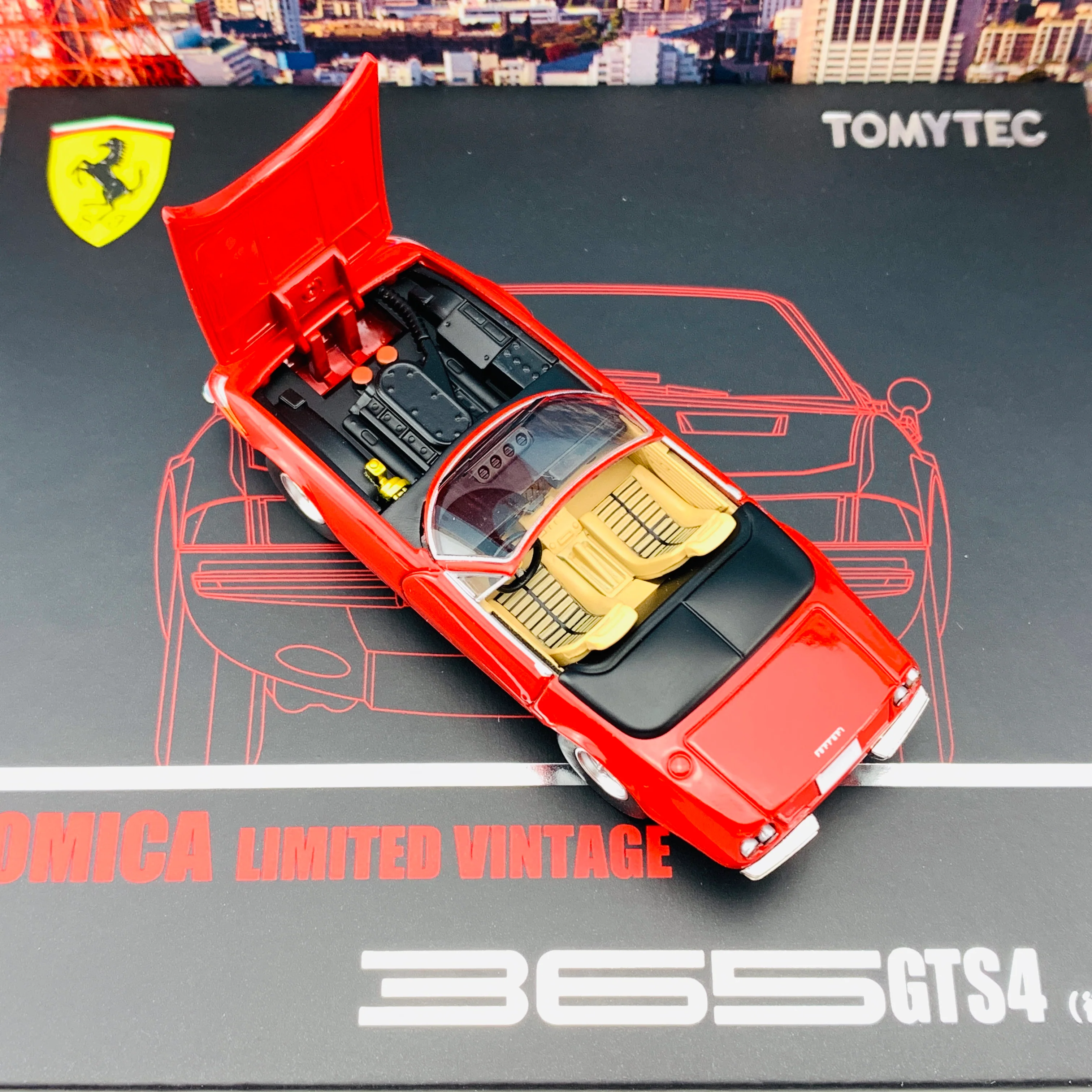 Tomytec Tomica Limited Vintage Neo 1/64 Ferrari 365 GTS4 (RED - Image 4