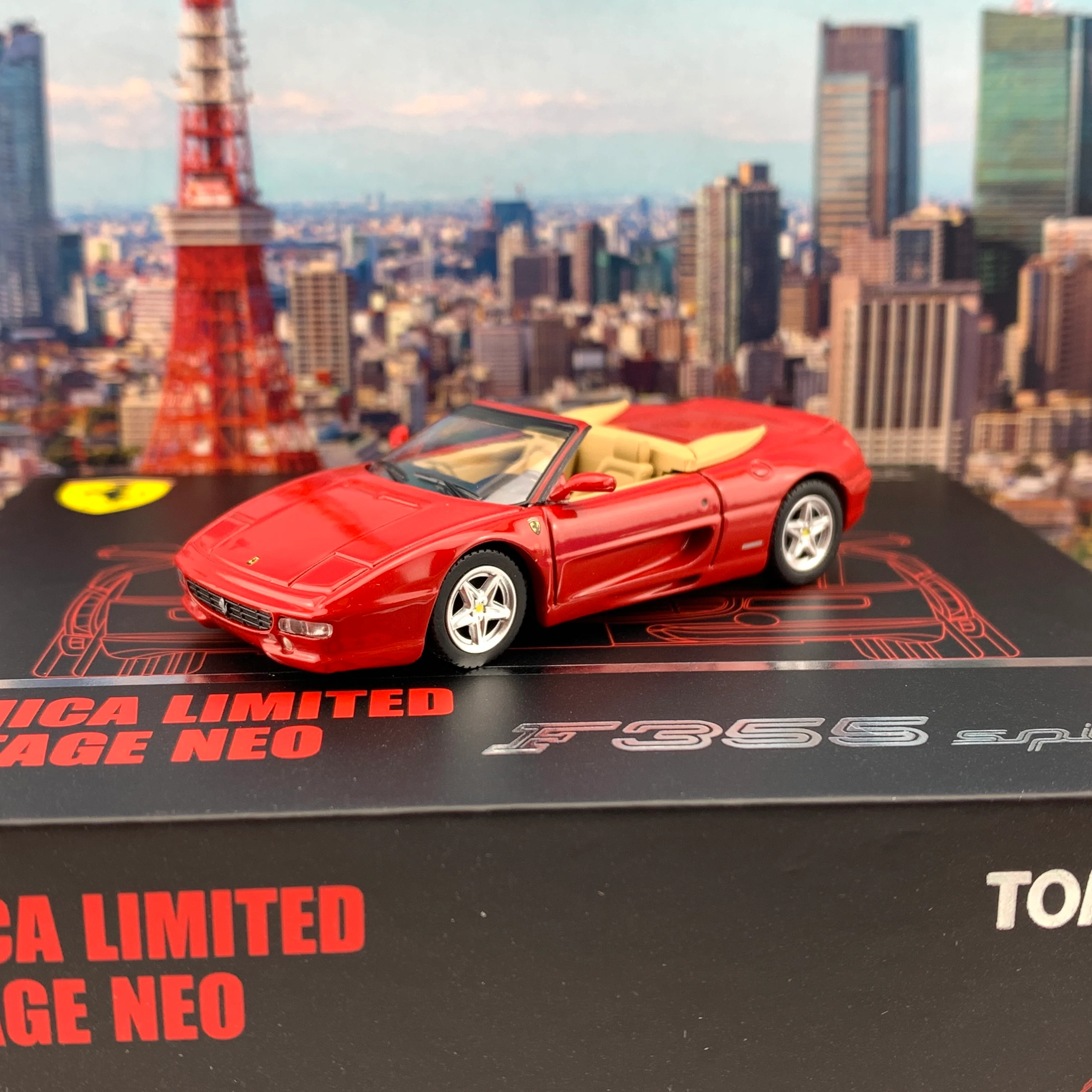 Tomytec Tomica Limited Vintage Neo 1/64 Ferrari F355 Spider (RED) - Image 2
