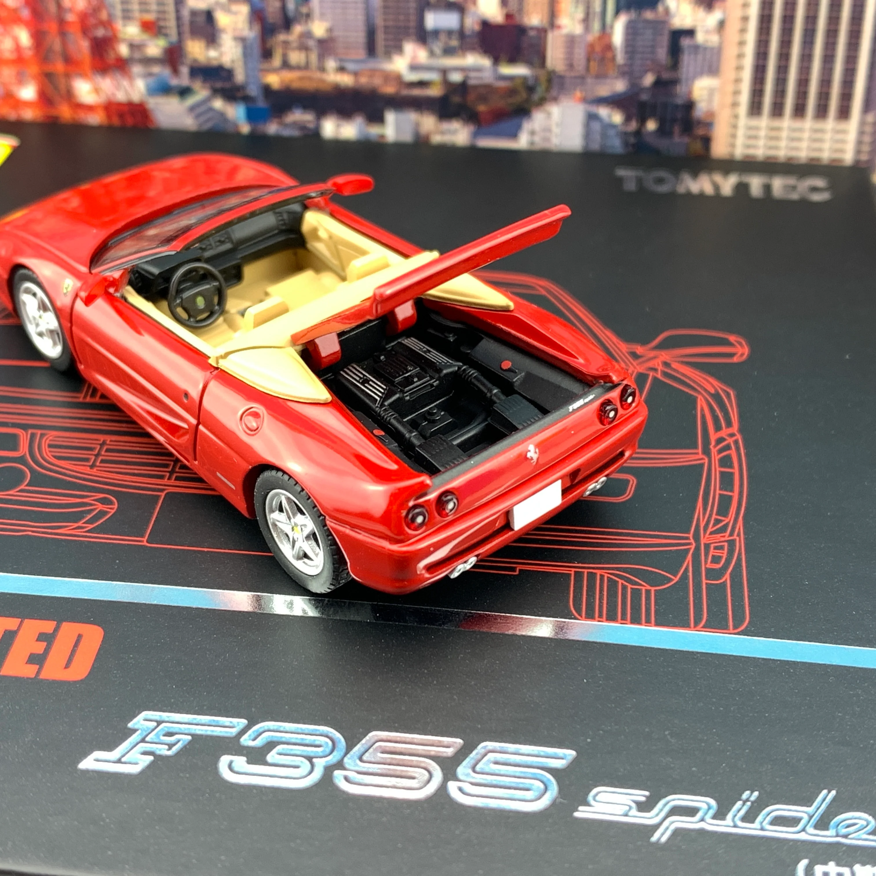 Tomytec Tomica Limited Vintage Neo 1/64 Ferrari F355 Spider (RED) - Image 5