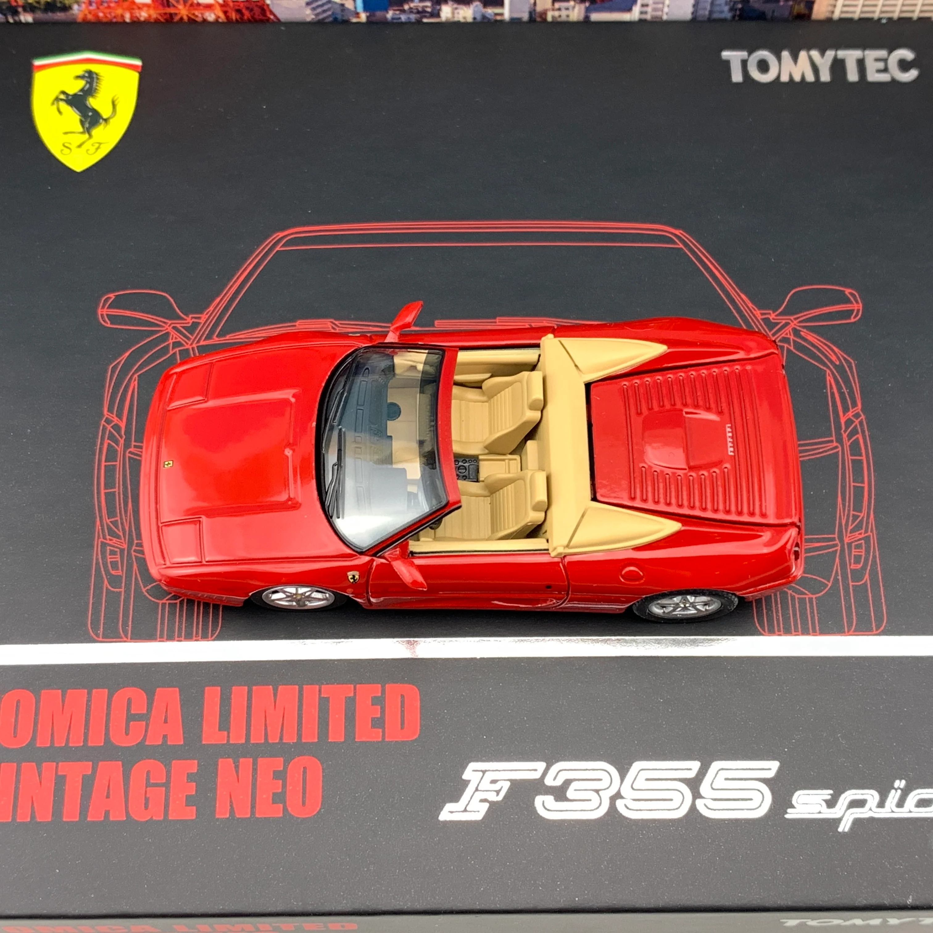 Tomytec Tomica Limited Vintage Neo 1/64 Ferrari F355 Spider (RED) - Image 6