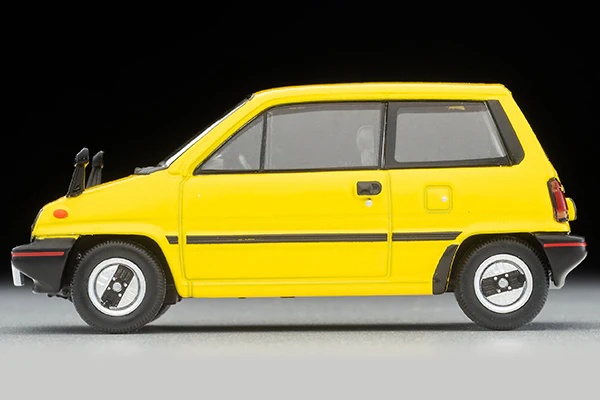 TOMYTEC Tomica Limited Vintage Neo 1/64 Honda City R Yellow with MOTOCOMPOwith rider figure 1981 LV-N272b - Image 5