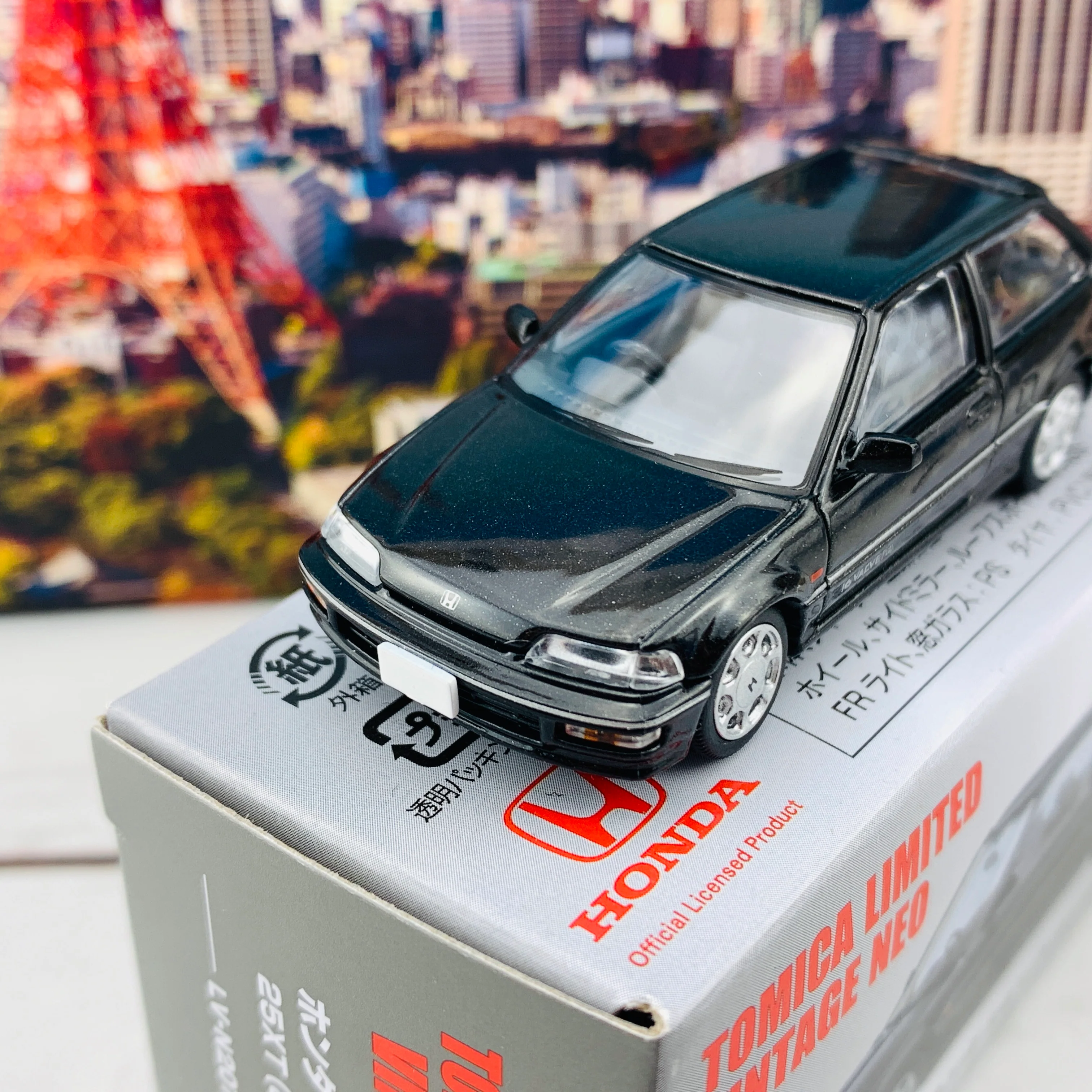 Tomytec Tomica Limited Vintage Neo 1/64 Honda Civic 25XT 1989 Black LV-N207a - Image 3