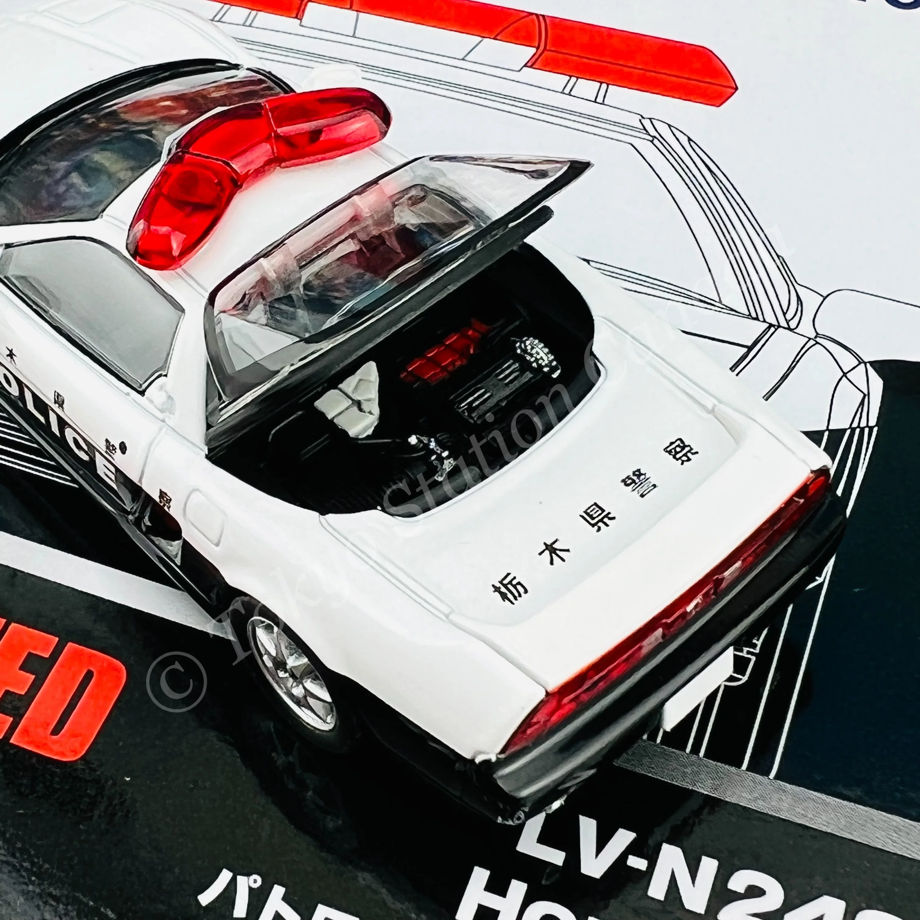 TOMYTEC Tomica Limited Vintage NEO 1/64 Honda NSX Patrol Car LV-N248a - Image 2
