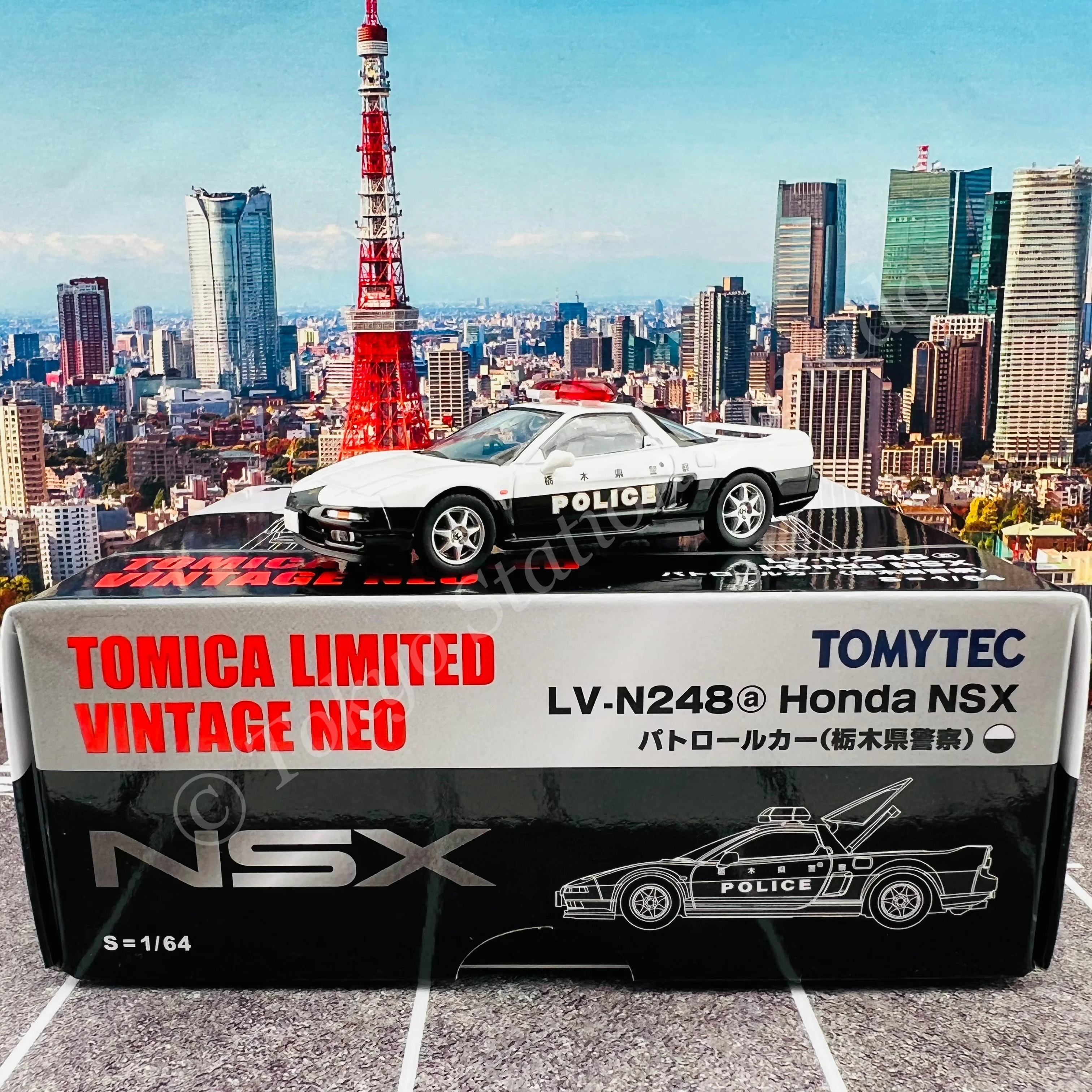 TOMYTEC Tomica Limited Vintage NEO 1/64 Honda NSX Patrol Car LV-N248a - Image 4