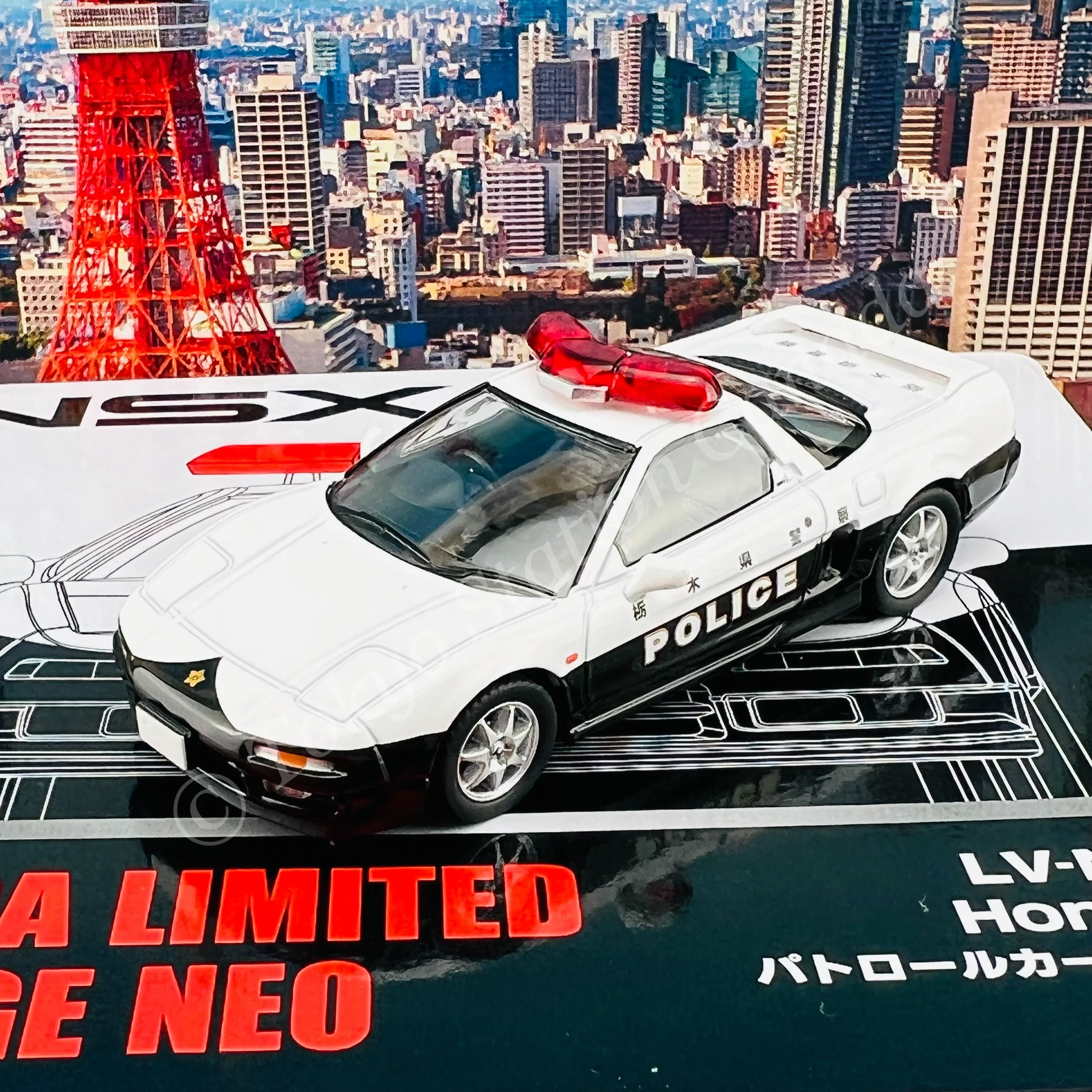 TOMYTEC Tomica Limited Vintage NEO 1/64 Honda NSX Patrol Car LV-N248a - Image 6