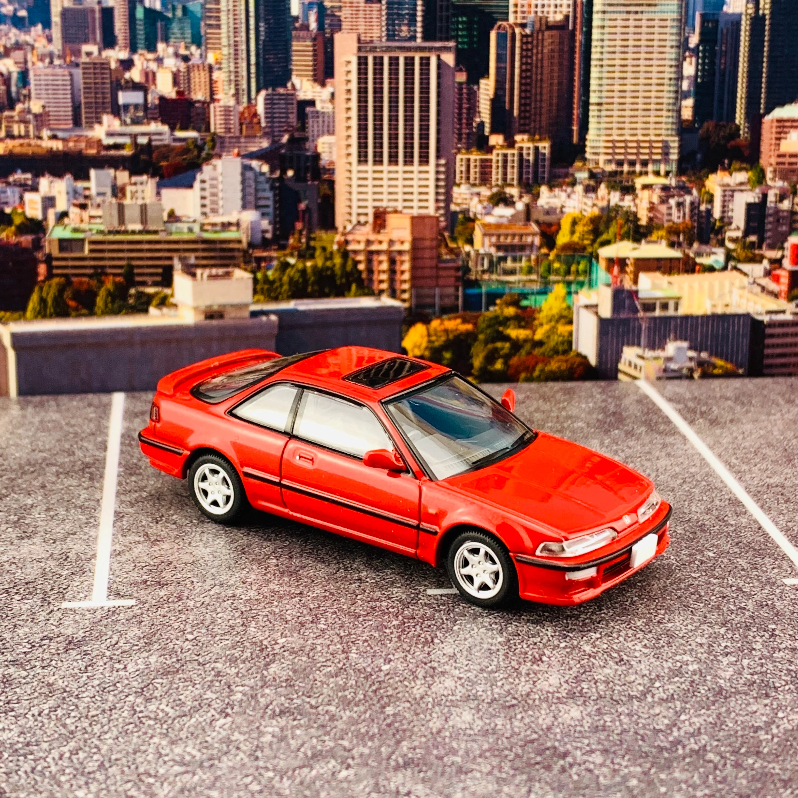 Tomytec Tomica Limited Vintage Neo 1/64 LV-N197a Honda Integra 3 Door Coupe Xsi Red (1991) - Image 3