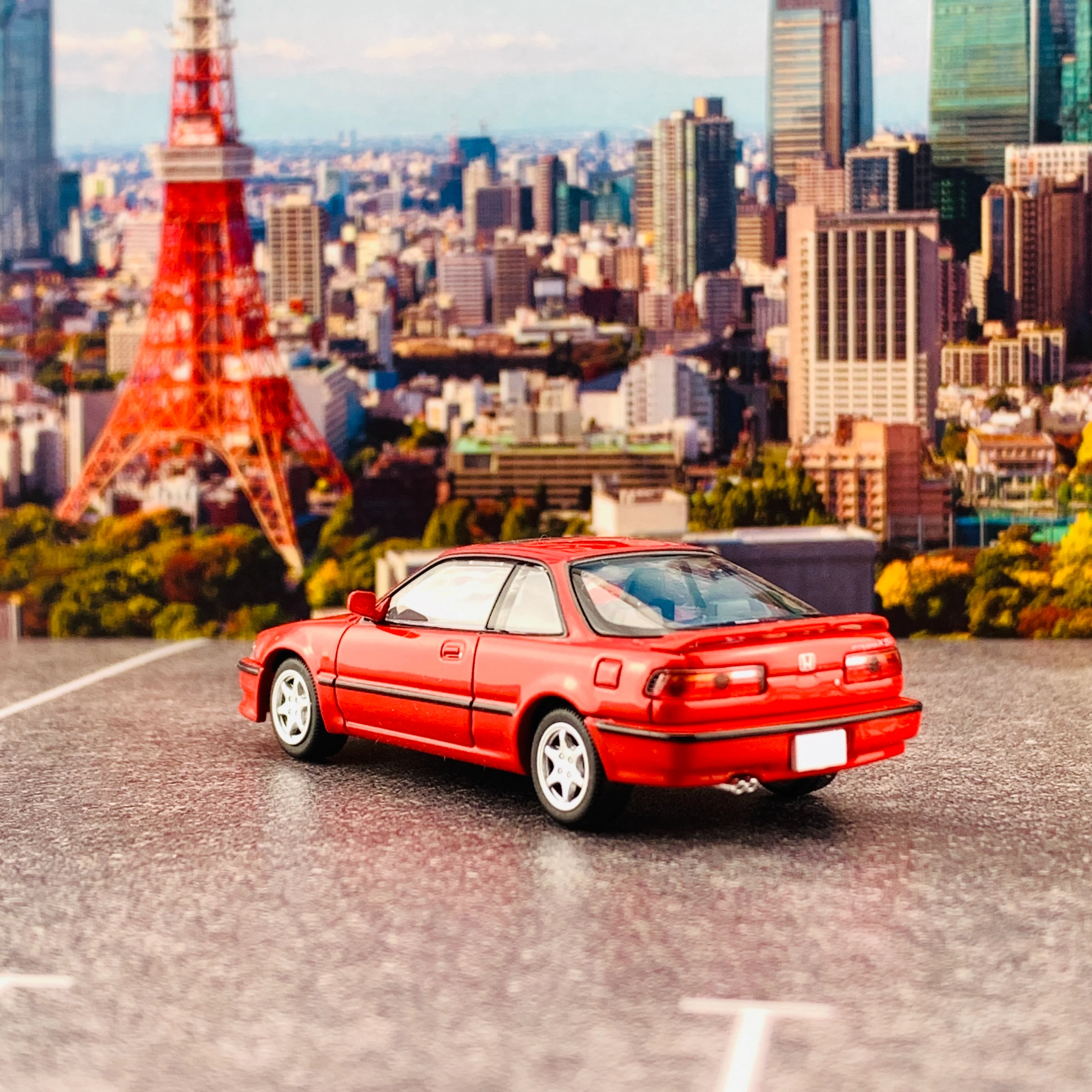 Tomytec Tomica Limited Vintage Neo 1/64 LV-N197a Honda Integra 3 Door Coupe Xsi Red (1991) - Image 4