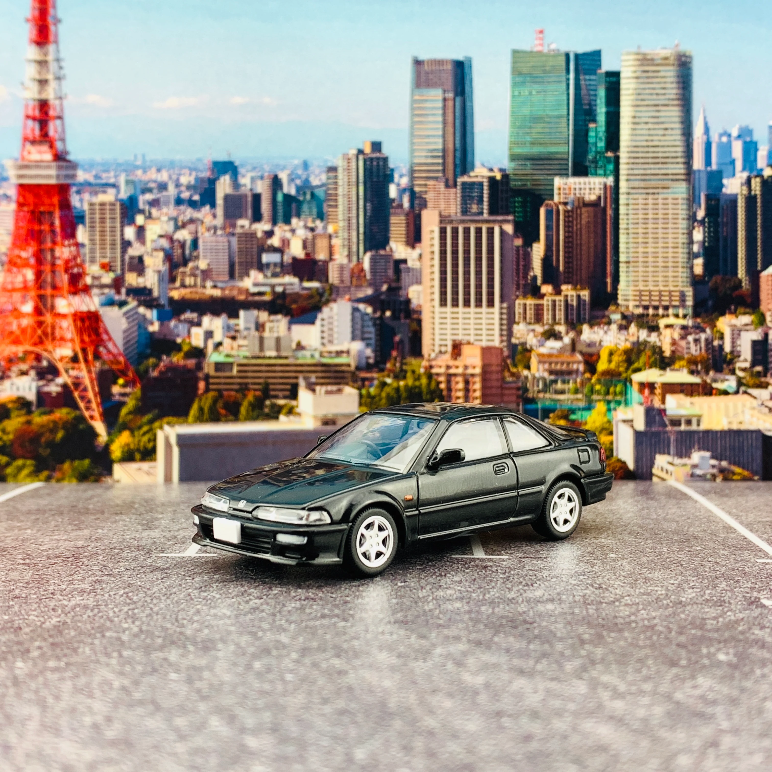 Tomytec Tomica Limited Vintage Neo 1/64 LV-N197b Honda Integra 3 Door Coupe Xsi Black (1991) - Image 2