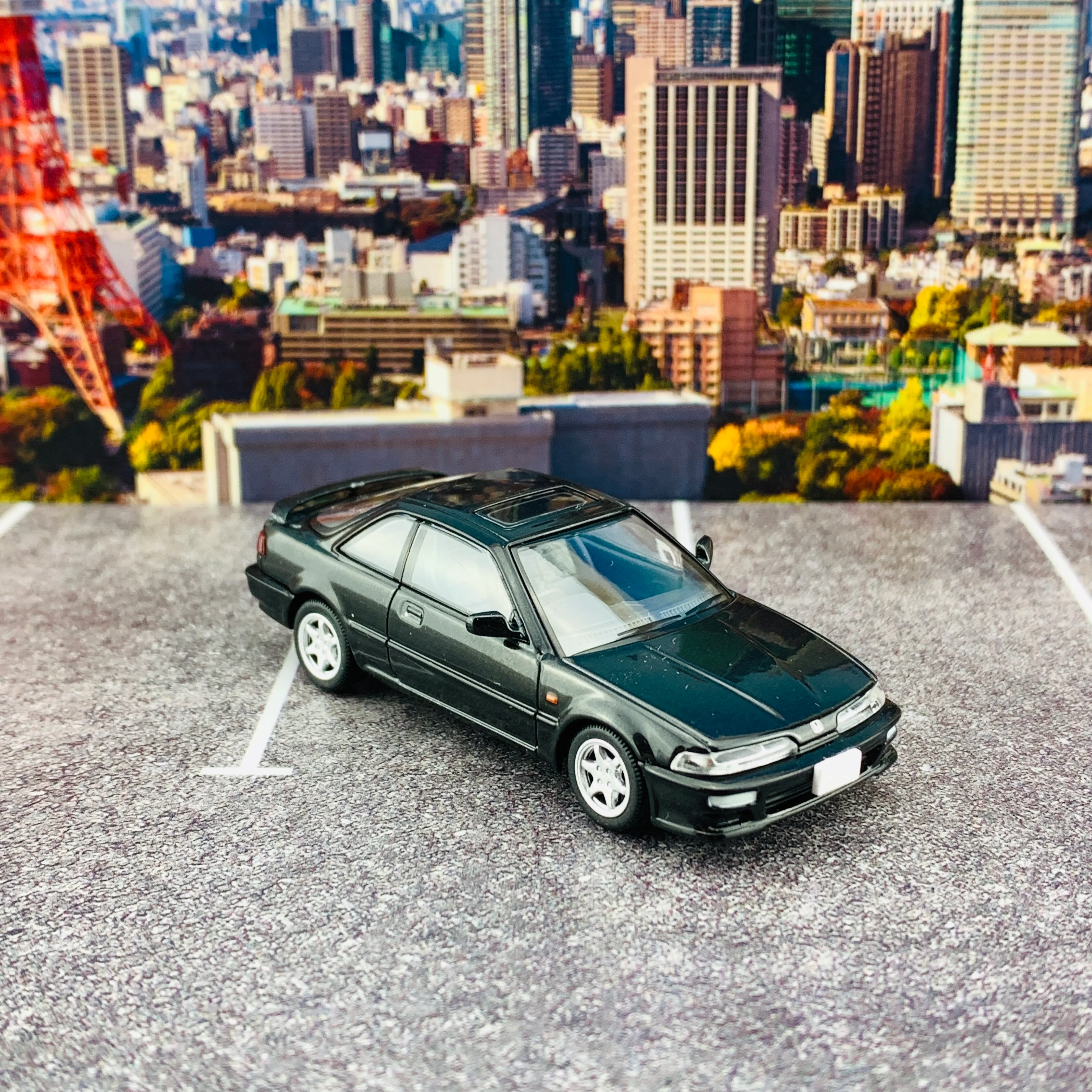 Tomytec Tomica Limited Vintage Neo 1/64 LV-N197b Honda Integra 3 Door Coupe Xsi Black (1991) - Image 4