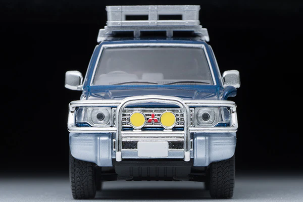 Tomytec Tomica Limited Vintage Neo 1/64 Mitsubishi Pajero Midroof Wide VR with Optional Parts 1994 Blue/Silver LV-N206a - Image 3