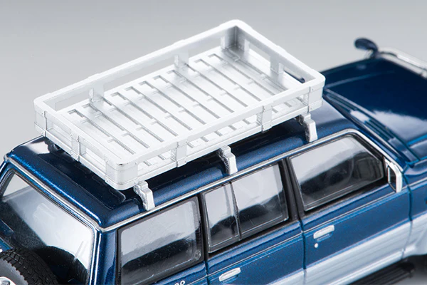 Tomytec Tomica Limited Vintage Neo 1/64 Mitsubishi Pajero Midroof Wide VR with Optional Parts 1994 Blue/Silver LV-N206a - Image 7