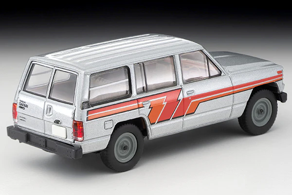 TOMYTEC Tomica Limited Vintage NEO 1/64 Nissan Safari Extra Van DX (Silver/Stripe) LV-N109d - Image 2