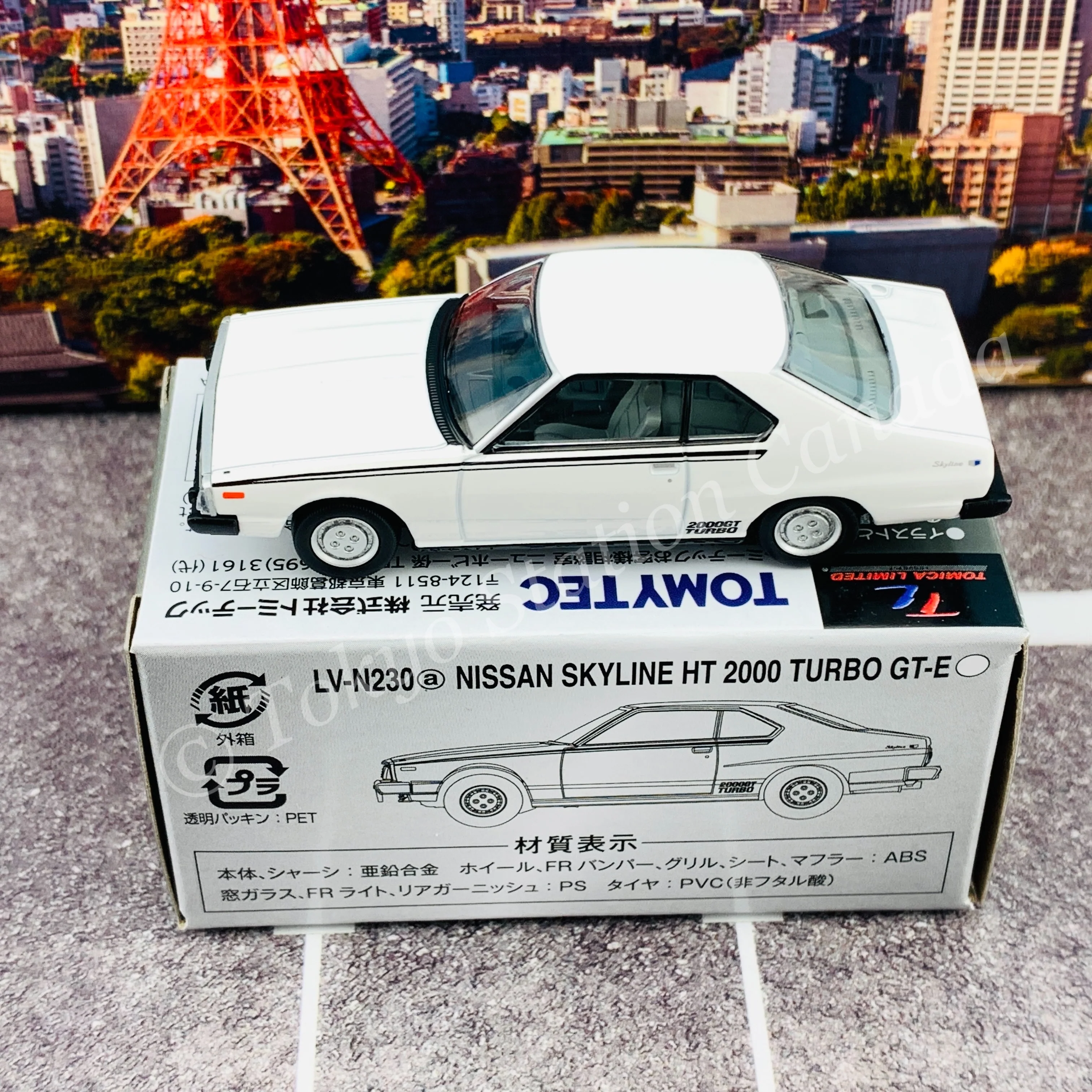 Tomytec Tomica Limited Vintage Neo 1/64 Nissan Skyline HT 2000 Turbo GT-E (White) LV-N230a - Image 5