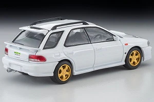 TOMYTEC Tomica Limited Vintage Neo 1/64 Subaru Impreza Pure Sports Wagon WRX STi Version V (WHITE) 1998 LV-N281a - Image 3