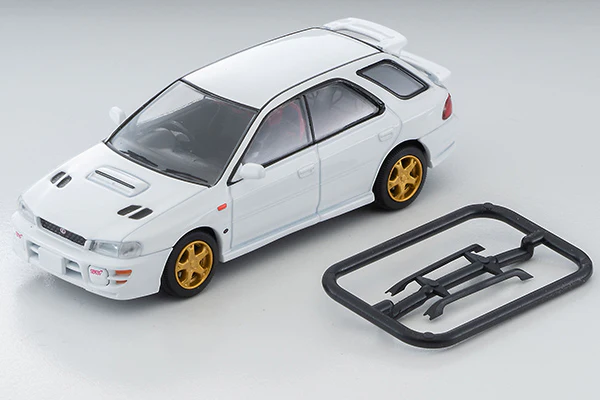 TOMYTEC Tomica Limited Vintage Neo 1/64 Subaru Impreza Pure Sports Wagon WRX STi Version V (WHITE) 1998 LV-N281a - Image 4