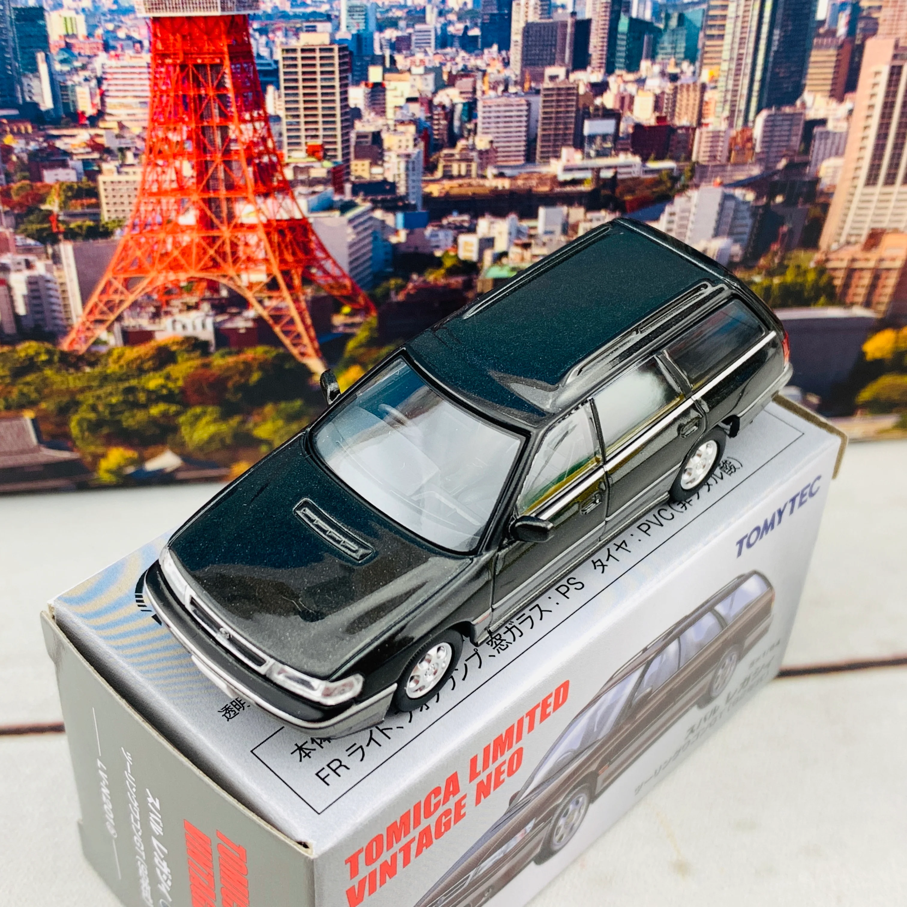 Tomytec Tomica Limited Vintage Neo 1/64 Subaru Legacy Touring Wagon GT Black/Grey LV-N201b - Image 3