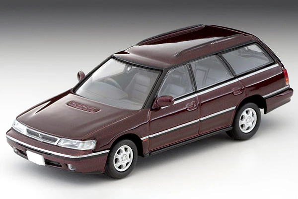 Tomytec Tomica Limited Vintage Neo 1/64 Subaru Legacy Touring Wagon GT Dark Red LV-N201a - Image 5